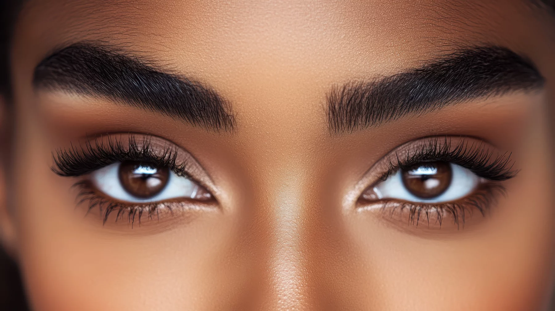 vecteezy elegant brown eyes closeup with perfect eyebrows and long 65395553