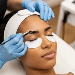 african american woman receiving eyebrow 260nw 2729995241