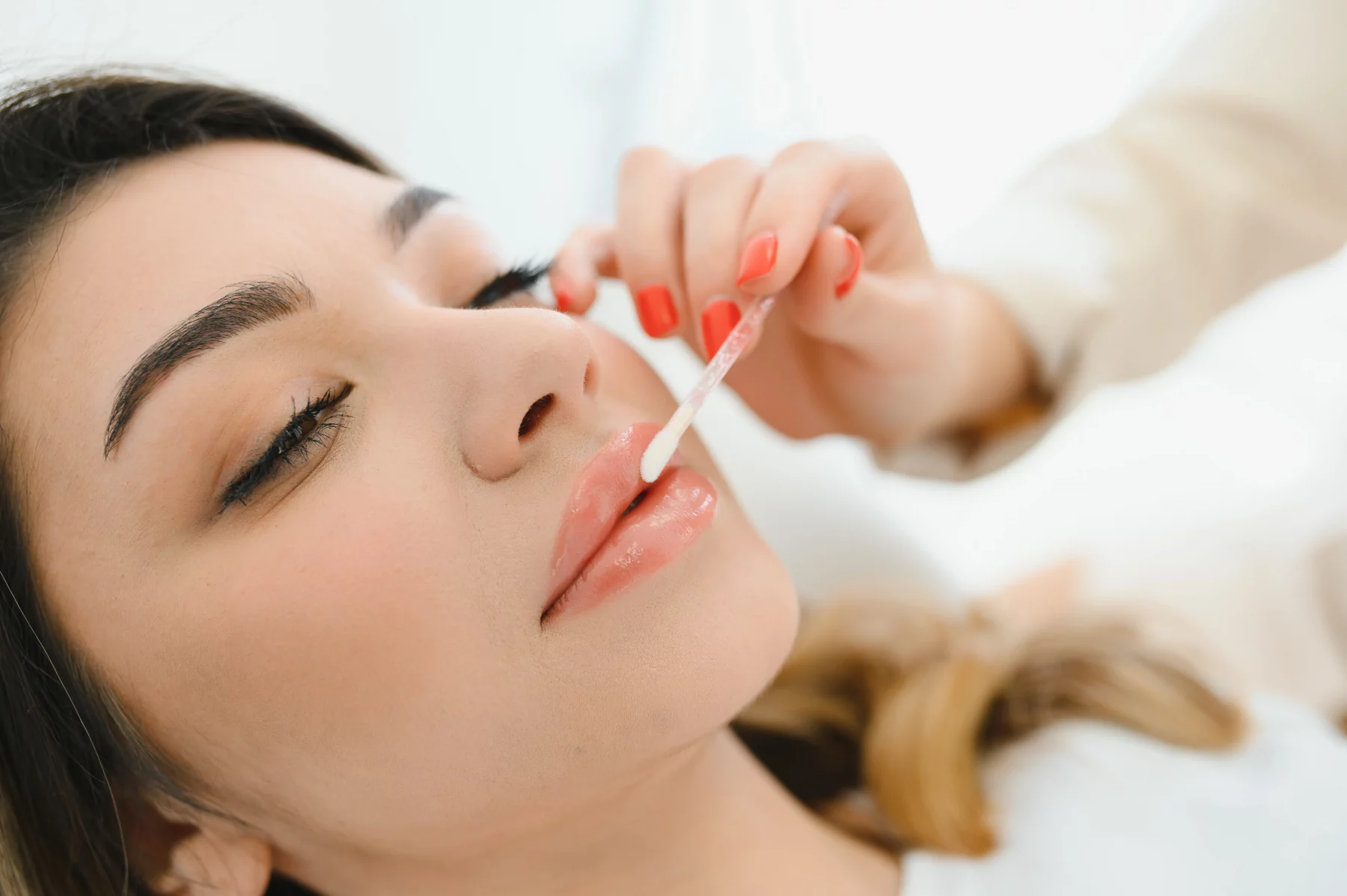 vecteezy healthy spa young beautiful woman having permanent make up 41900945